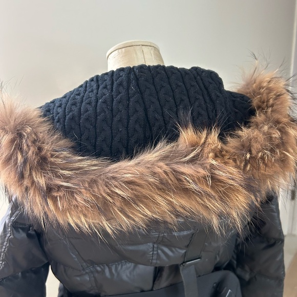 RUDSAK woman’s Black Puffer Coat with Fur Hood - Picture 7 of 13